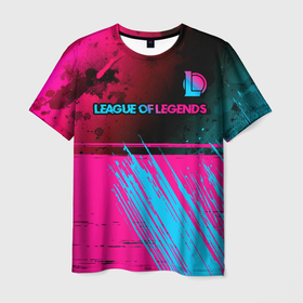 Мужская футболка 3D с принтом League of Legends Neon Gradient в Белгороде, 100% полиэфир | прямой крой, круглый вырез горловины, длина до линии бедер | league | league of legends | legends | logo | градиент | игра | игры | краска | легенд | лиг оф ледженс | лига | лого | логотип | неон | символ