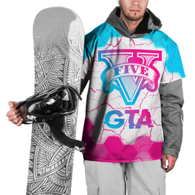 Накидка на куртку 3D с принтом GTA Neon Gradient в Санкт-Петербурге, 100% полиэстер |  | Тематика изображения на принте: auto | grand | gta | logo | theft | градиент | гта | игра | игры | лого | логотип | неон | символ | соты