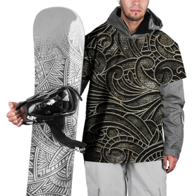 Накидка на куртку 3D с принтом Брутальный металлический орнамент в Курске, 100% полиэстер |  | fashion | grid | metal | ornament | pattern | металл | мода | орнамент | решётка | узор