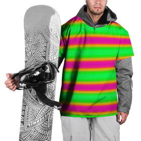 Накидка на куртку 3D с принтом Зелено малиновые мягкие размытые полосы , 100% полиэстер |  | crimson | green | striped pattern | горизонтальные полосы | зеленый | малиновый | полосатый узор