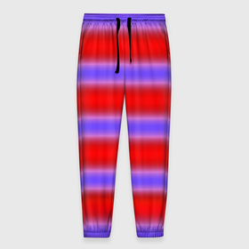 Мужские брюки 3D с принтом Striped pattern мягкие размытые полосы красные фиолетовые , 100% полиэстер | манжеты по низу, эластичный пояс регулируется шнурком, по бокам два кармана без застежек, внутренняя часть кармана из мелкой сетки | Тематика изображения на принте: striped | striped pattern | красные полосы | полосатый узор | размытые полосы | фиолетовый