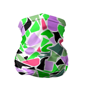 Бандана-труба 3D с принтом Abstract pattern green pink spots в Белгороде, 100% полиэстер, ткань с особыми свойствами — Activecool | плотность 150‒180 г/м2; хорошо тянется, но сохраняет форму | abstract pattern | pattern | spots | абстрактный узор | зеленый | пятна | розовый