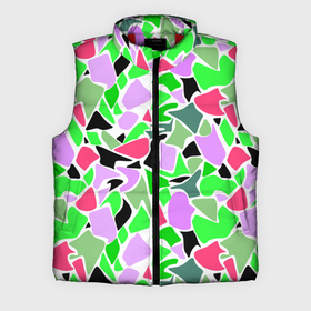 Мужской жилет утепленный 3D с принтом Abstract pattern green pink spots в Екатеринбурге,  |  | abstract pattern | pattern | spots | абстрактный узор | зеленый | пятна | розовый
