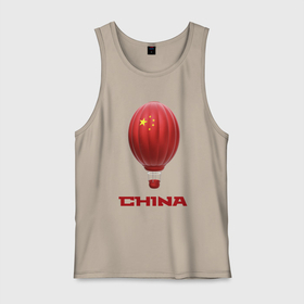 Мужская майка хлопок с принтом 3d aerostat China в Курске, 100% хлопок |  | 3d | 3d aerostat | aerostat flag china | china flag | hot air ballon