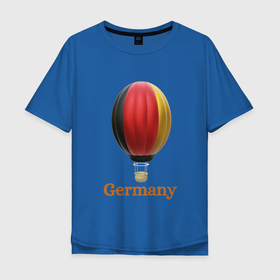 Мужская футболка хлопок Oversize с принтом 3d aerostat German flag , 100% хлопок | свободный крой, круглый ворот, “спинка” длиннее передней части | 3d aerostat | air ballon | german flag | germany | hot air ballon