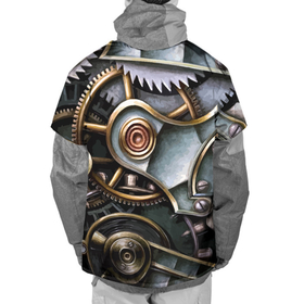 Накидка на куртку 3D с принтом Механизм из шестерёнок в стиле Стимпанк в Белгороде, 100% полиэстер |  | Тематика изображения на принте: device | fashion | gears | metal | steampunk | металл | механизм | мода | стимпанк | шестерёнки