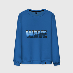 Мужской свитшот хлопок с принтом волна синяя , 100% хлопок |  | английский | буквы | вода | волны | лето | море | надпись