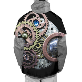 Накидка на куртку 3D с принтом Mechanism of gears in Steampunk style в Санкт-Петербурге, 100% полиэстер |  | Тематика изображения на принте: fashion | gears | mechanism | metal | steampunk | style | металл | механизм | мода | стиль | стимпанк | шестерёнки