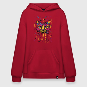 Худи SuperOversize хлопок с принтом Рассыпающийся кот в Ханты-Майнсийске, 70% хлопок, 30% полиэстер, мягкий начес внутри | карман-кенгуру, эластичная резинка на манжетах и по нижней кромке, двухслойный капюшон
 | cat | котенок | котики | коты | кошки