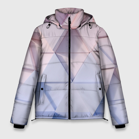 Мужская зимняя куртка 3D с принтом Треугольные элементы в Тюмени, верх — 100% полиэстер; подкладка — 100% полиэстер; утеплитель — 100% полиэстер | длина ниже бедра, свободный силуэт Оверсайз. Есть воротник-стойка, отстегивающийся капюшон и ветрозащитная планка. 

Боковые карманы с листочкой на кнопках и внутренний карман на молнии. | арт | вектор | векторный рисунок | геометрия | кибер панкт | мозаика | рисунок | треугольник | треугольники