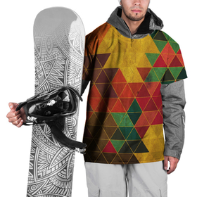 Накидка на куртку 3D с принтом Треугольная старая стена в Петрозаводске, 100% полиэстер |  | Тематика изображения на принте: арт | вектор | векторный рисунок | геометрия | кибер панкт | мозаика | рисунок | треугольник | треугольники