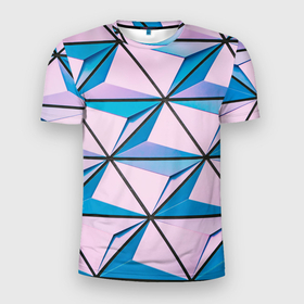 Мужская футболка 3D Slim с принтом 3D иллюзия треугольники , 100% полиэстер с улучшенными характеристиками | приталенный силуэт, круглая горловина, широкие плечи, сужается к линии бедра | 3d | 3d иллюзаия | 3d рисунок | арт | вектор | векторный рисунок | геометрия | иллюзия | кибер панкт | мозаика | рисунок | треугольник | треугольники