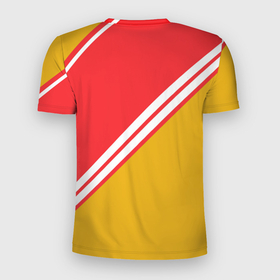 Мужская футболка 3D Slim с принтом монако   logo в Белгороде, 100% полиэстер с улучшенными характеристиками | приталенный силуэт, круглая горловина, широкие плечи, сужается к линии бедра | club | football | logo | monaco | клуб | лого | монако | мяч | символ | спорт | футбол | футболист | футболисты | футбольный
