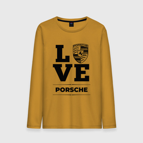 Мужской лонгслив хлопок с принтом Porsche Love Classic в Кировске, 100% хлопок |  | auto | brand | logo | love | porsche | symbol | авто | бренд | лого | порш | порше | символ
