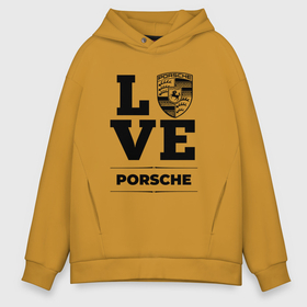 Мужское худи Oversize хлопок с принтом Porsche Love Classic в Екатеринбурге, френч-терри — 70% хлопок, 30% полиэстер. Мягкий теплый начес внутри —100% хлопок | боковые карманы, эластичные манжеты и нижняя кромка, капюшон на магнитной кнопке | auto | brand | logo | love | porsche | symbol | авто | бренд | лого | порш | порше | символ