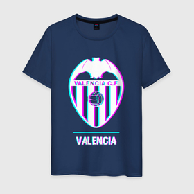 Мужская футболка хлопок с принтом Valencia FC в стиле Glitch в Белгороде, 100% хлопок | прямой крой, круглый вырез горловины, длина до линии бедер, слегка спущенное плечо. | club | fc | football | glitch | logo | valencia | валенсия | глитч | клуб | лого | мяч | символ | спорт | футбол | футболист | футболисты | футбольный