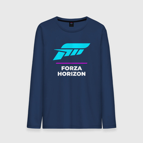 Мужской лонгслив хлопок с принтом Символ Forza Horizon в неоновых цветах в Новосибирске, 100% хлопок |  | forza | forza horizon | horizon | logo | neon | игра | игры | лого | логотип | неон | символ | форза | хорайзон