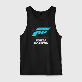 Мужская майка хлопок с принтом Символ Forza Horizon в неоновых цветах в Курске, 100% хлопок |  | forza | forza horizon | horizon | logo | neon | игра | игры | лого | логотип | неон | символ | форза | хорайзон