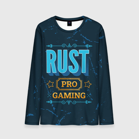 Мужской лонгслив 3D с принтом Игра Rust: PRO Gaming в Тюмени, 100% полиэстер | длинные рукава, круглый вырез горловины, полуприлегающий силуэт | logo | pro | rust | гранж | игра | игры | лого | логотип | раст | символ