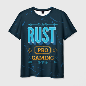 Мужская футболка 3D с принтом Игра Rust: PRO Gaming в Екатеринбурге, 100% полиэфир | прямой крой, круглый вырез горловины, длина до линии бедер | logo | pro | rust | гранж | игра | игры | лого | логотип | раст | символ