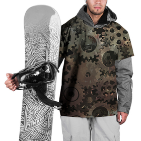 Накидка на куртку 3D с принтом Механистический паттерн из шестерёнок в стиле Стимпанк в Петрозаводске, 100% полиэстер |  | gears | metal | pattern | steampunk | texture | металл | паттерн | стимпанк | текстура | шестерёнки