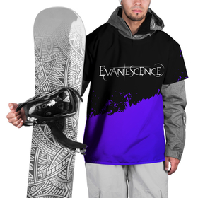 Накидка на куртку 3D с принтом Evanescence Purple Grunge , 100% полиэстер |  | Тематика изображения на принте: 
