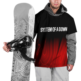 Накидка на куртку 3D с принтом System of a Down Red Plasma , 100% полиэстер |  | 