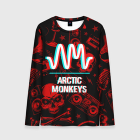Мужской лонгслив 3D с принтом Arctic Monkeys Rock Glitch , 100% полиэстер | длинные рукава, круглый вырез горловины, полуприлегающий силуэт | Тематика изображения на принте: arctic | arctic monkeys | band | glitch | metal | monkeys | paint | rock | арктик | брызги | глитч | группа | краска | манкейс | метал | рок | хард