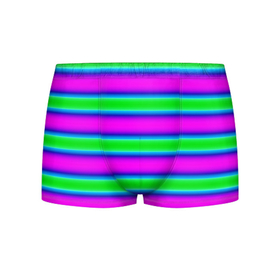 Мужские трусы 3D с принтом Зеленый и фиолетовые яркие неоновые полосы striped pattern , 50% хлопок, 50% полиэстер | классическая посадка, на поясе мягкая тканевая резинка | modern | neon | striped pattern | горизонтальные полоы | зеленые полосы | полосатый узор | фиолетовые полосы