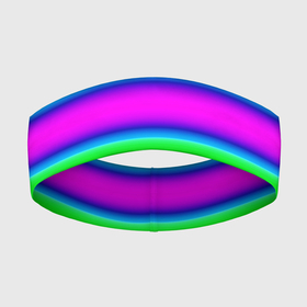 Повязка на голову 3D с принтом Зеленый и фиолетовые яркие неоновые полосы striped pattern ,  |  | modern | neon | striped pattern | горизонтальные полоы | зеленые полосы | полосатый узор | фиолетовые полосы