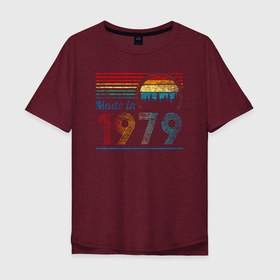 Мужская футболка хлопок Oversize с принтом Создано в 1979 в Кировске, 100% хлопок | свободный крой, круглый ворот, “спинка” длиннее передней части | 1979 | 79 | год | год рождения | день рождения | ко дню рождения | на день рождения | прямиком из | родился в | сделан в