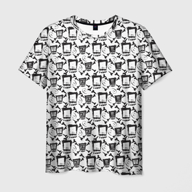 Мужская футболка 3D с принтом Кен Блок Черепа , 100% полиэфир | прямой крой, круглый вырез горловины, длина до линии бедер | black | block | ken | kenblock | skeleton | skull | skulls | white | логотип | скелет | череп | черно белый