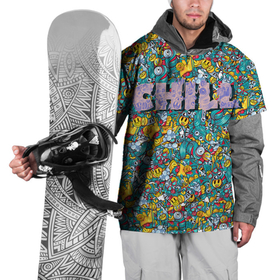 Накидка на куртку 3D с принтом CHILL расслабляться в Санкт-Петербурге, 100% полиэстер |  | Тематика изображения на принте: chill | граффити | иллюстрации | прикол