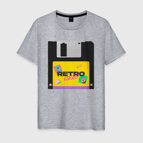 Мужская футболка хлопок с принтом Retro vibes в Екатеринбурге, 100% хлопок | прямой крой, круглый вырез горловины, длина до линии бедер, слегка спущенное плечо. | 90s | 90е | oldschool | retro | retro vibes | олдскул | ретро