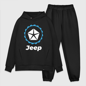 Мужской костюм хлопок OVERSIZE с принтом Jeep в стиле Top Gear в Тюмени,  |  | Тематика изображения на принте: auto | brand | gear | jeep | logo | symbol | top | авто | бренд | гир | джип | лого | символ | топ