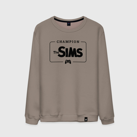 Мужской свитшот хлопок с принтом The Sims Gaming Champion: рамка с лого и джойстиком , 100% хлопок |  | champion | logo | sims | the | the sims | игра | игры | лого | логотип | символ | симс