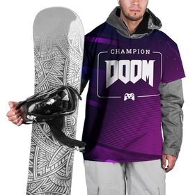 Накидка на куртку 3D с принтом Doom Gaming Champion: рамка с лого и джойстиком на неоновом фоне в Белгороде, 100% полиэстер |  | Тематика изображения на принте: champion | doom | logo | дум | игра | игры | краска | лого | логотип | символ