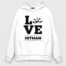 Мужское худи Oversize хлопок с принтом Hitman Love Classic в Курске, френч-терри — 70% хлопок, 30% полиэстер. Мягкий теплый начес внутри —100% хлопок | боковые карманы, эластичные манжеты и нижняя кромка, капюшон на магнитной кнопке | Тематика изображения на принте: hitman | logo | love | игра | игры | лого | логотип | символ | хитман