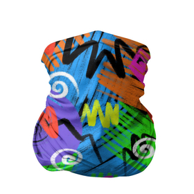 Бандана-труба 3D с принтом Яркий геометрический принт в Екатеринбурге, 100% полиэстер, ткань с особыми свойствами — Activecool | плотность 150‒180 г/м2; хорошо тянется, но сохраняет форму | абстрактный | абстракция | геометрический | геометрия | карандаш | карандашный | квадрат | кислотный | круг | разноцветный | спираль | цветной | цветные карандаши | яркий
