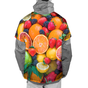 Накидка на куртку 3D с принтом ABUNDANCE OF FRUITS в Екатеринбурге, 100% полиэстер |  | colorful | fresh | grape | green | healthy | lemon | orange | pineapple | red | strawberry | summer | sweet | vegetarian | yellow | ананас | апельсин | вегетарианский | виноград | желтый | здоровый | зеленый | клубника | красный | красочный | лето | лимон
