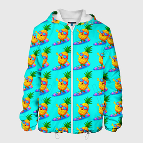 Мужская куртка 3D с принтом PINEAPPLE ON A SKATEBOARD , ткань верха — 100% полиэстер, подклад — флис | прямой крой, подол и капюшон оформлены резинкой с фиксаторами, два кармана без застежек по бокам, один большой потайной карман на груди. Карман на груди застегивается на липучку | colorful | cute | food | fruity | funny | green | happy | orange | summer | tropical | yellow | ананас | еда | желтый | забавный | зеленый | красочный | летний | милый | оранжевый | скейтборд | счастливый | тропический | фруктовый