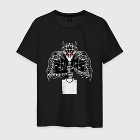 Мужская футболка хлопок с принтом Black Swordsman в Петрозаводске, 100% хлопок | прямой крой, круглый вырез горловины, длина до линии бедер, слегка спущенное плечо. | berserk | black swordsman | guts | берсерк меч | гатс | кэнтаро миура