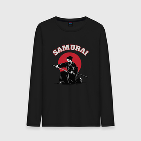 Мужской лонгслив хлопок с принтом Shogun  Samurai в Тюмени, 100% хлопок |  | samurai | shogun  samurai | самурай | сёгун | япония
