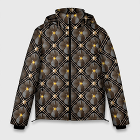 Мужская зимняя куртка 3D с принтом Объемные цветы 3D паттерн в Новосибирске, верх — 100% полиэстер; подкладка — 100% полиэстер; утеплитель — 100% полиэстер | длина ниже бедра, свободный силуэт Оверсайз. Есть воротник-стойка, отстегивающийся капюшон и ветрозащитная планка. 

Боковые карманы с листочкой на кнопках и внутренний карман на молнии. | абстрактные | абстракция | геометрия | классика | классические | нейтральные | спокойные | узор | узоры