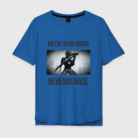 Мужская футболка хлопок Oversize с принтом Metal Gear Rising: Revengeance   Raiden в Петрозаводске, 100% хлопок | свободный крой, круглый ворот, “спинка” длиннее передней части | metal gear | metal gear revengeance | metal gear rising | metal gear rising raiden | raiden | revengeance
