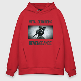 Мужское худи Oversize хлопок с принтом Metal Gear Rising: Revengeance   Raiden в Тюмени, френч-терри — 70% хлопок, 30% полиэстер. Мягкий теплый начес внутри —100% хлопок | боковые карманы, эластичные манжеты и нижняя кромка, капюшон на магнитной кнопке | metal gear | metal gear revengeance | metal gear rising | metal gear rising raiden | raiden | revengeance