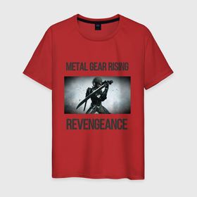 Мужская футболка хлопок с принтом Metal Gear Rising: Revengeance   Raiden в Новосибирске, 100% хлопок | прямой крой, круглый вырез горловины, длина до линии бедер, слегка спущенное плечо. | metal gear | metal gear revengeance | metal gear rising | metal gear rising raiden | raiden | revengeance