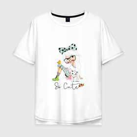 Мужская футболка хлопок Oversize с принтом SUCH CUTE ANIMALS в Белгороде, 100% хлопок | свободный крой, круглый ворот, “спинка” длиннее передней части | bird | charming | cheerful | cute | funny | girl | happy | kitten | pink | quote | trendy | yellow | веселый | девушка | желтый | забавный | котенок | милый | модный | очаровательный | птичка | розовый | симпатичный | счастливый | цитата