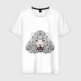 Мужская футболка хлопок с принтом WILD JAGUAR в Санкт-Петербурге, 100% хлопок | прямой крой, круглый вырез горловины, длина до линии бедер, слегка спущенное плечо. | animal | jaguar | predator | wild | дикая | животное | хищник | ягуар