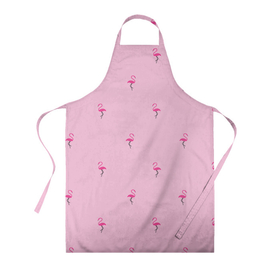 Фартук 3D с принтом Фламинго на розовом фоне в Новосибирске, 100% полиэстер | общий размер — 65 х 85 см, ширина нагрудника — 26 см, горловина — 53 см, длина завязок — 54 см, общий обхват в поясе — 173 см. Принт на завязках и на горловине наносится с двух сторон, на основной части фартука — только с внешней стороны | birds | delicate | flamingo | minimalism | minimalistic | nature | pattern | pink | seamless | summer | vacation | бесшовный | изящный | лето | минимализм | минималистичный | отпуск | паттерн | природа | птицы | розовый | фламинго